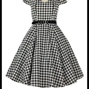 ChicStar Houndstooth Swing Dress